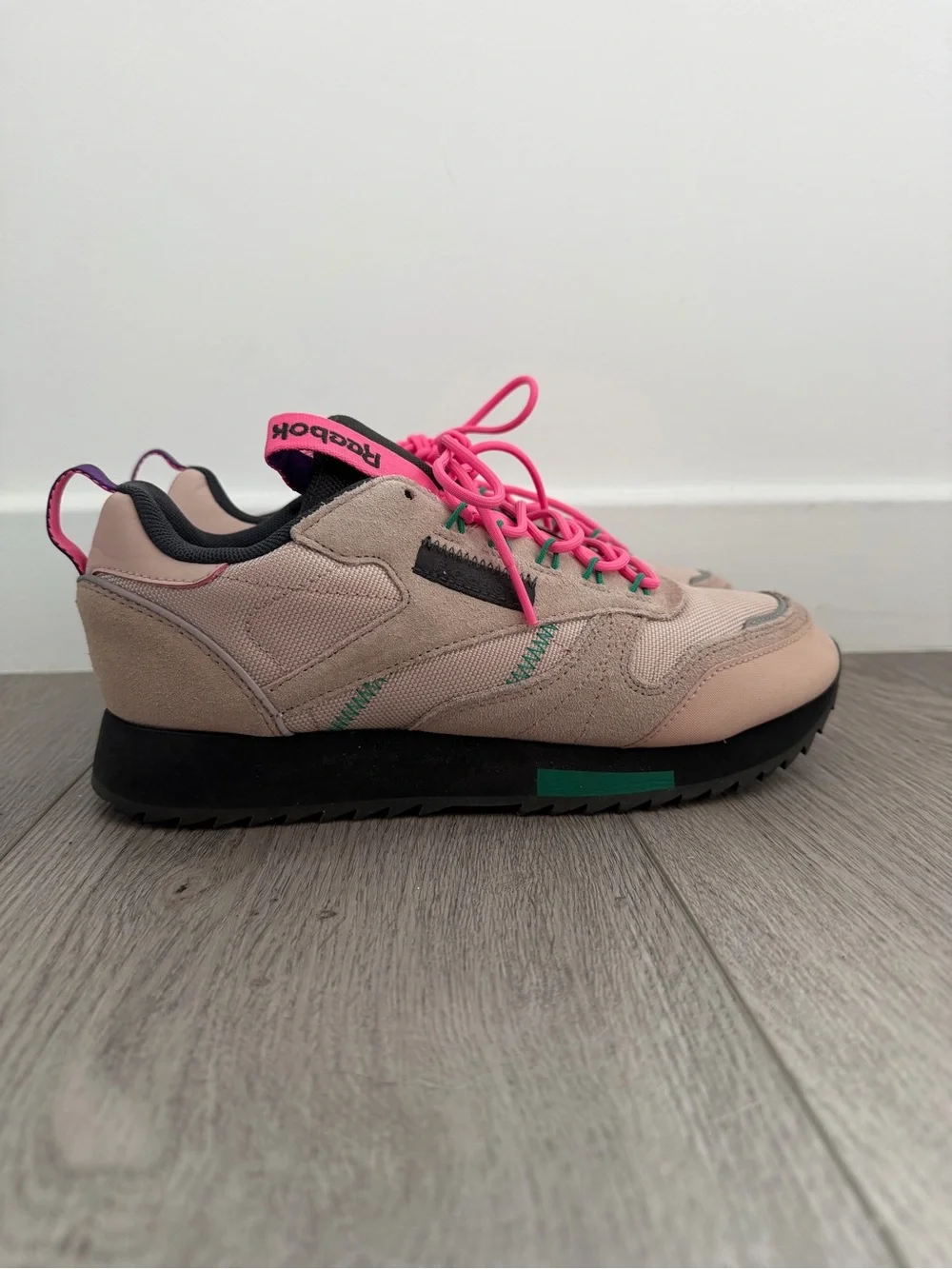 Reebok Women's Blush Pink Sneakers with Hot Pink Accents
